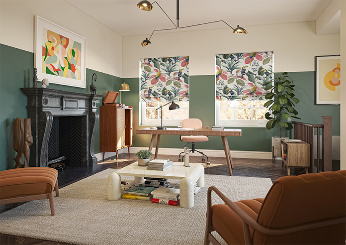 Parakeet Faux Silk, Fruit Punch - Twist&Fit Roman Blind - Image 6